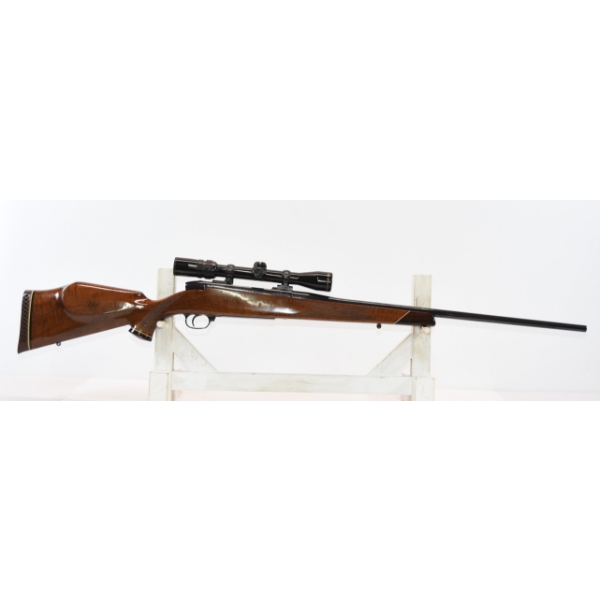 Weatherby Mark V Left Hand Bolt Action 300 Weather Magnum Caliber Rifle With Scope