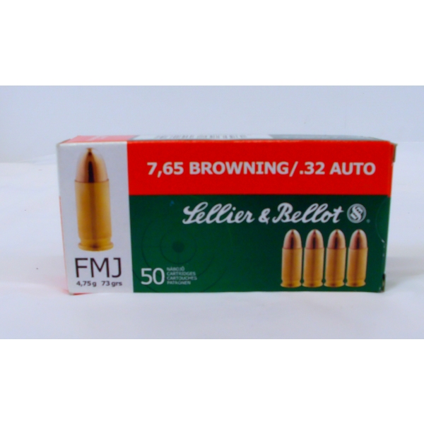50 Rounds Sellier & Bellot .32 Auto Ammunition 