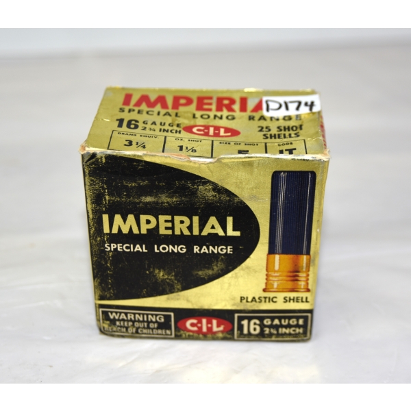 14 Rounds Imperial 16 Gauge 2-3/4" 1-1/8oz #5 Factory Ammunition