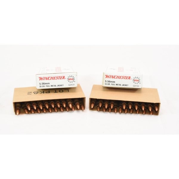 40 Rounds Winchester 5.56mm 55 Grain FMJ Ammunition