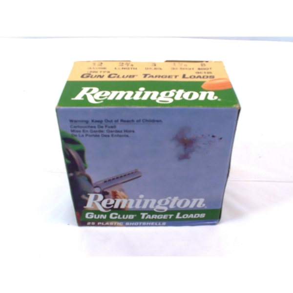 25 Rounds Remington 12 Gauge 2 3/4 1/8 8 Shots Ammunition 