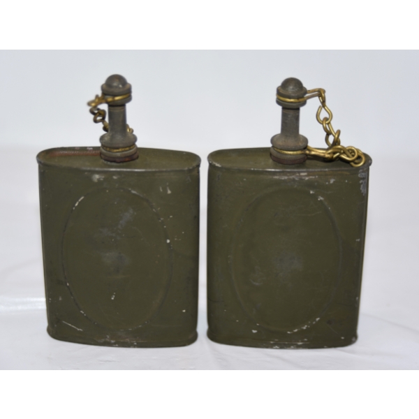2 Vintage Military Oiler Cans