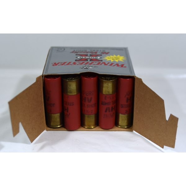 25 Rounds Winchester Drylok HV 12ga 3" 2&3 Steel Ammunition 