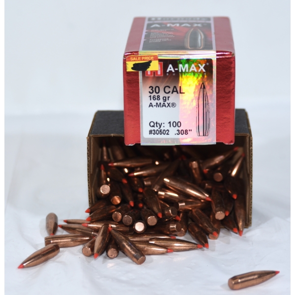 1.08Kg Hornady .308  Caliber 168 Grain Bullets 