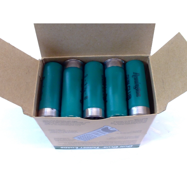 25 Rounds Remington 12 Gauge 2 3/4 1 1/8 8 Shot Ammunition 