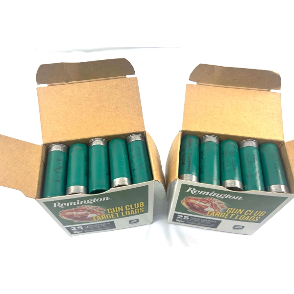 50 Rounds Remington Gun Club Target Loads 12 Gauge 2 3/4" #8 Shot Ammunition
