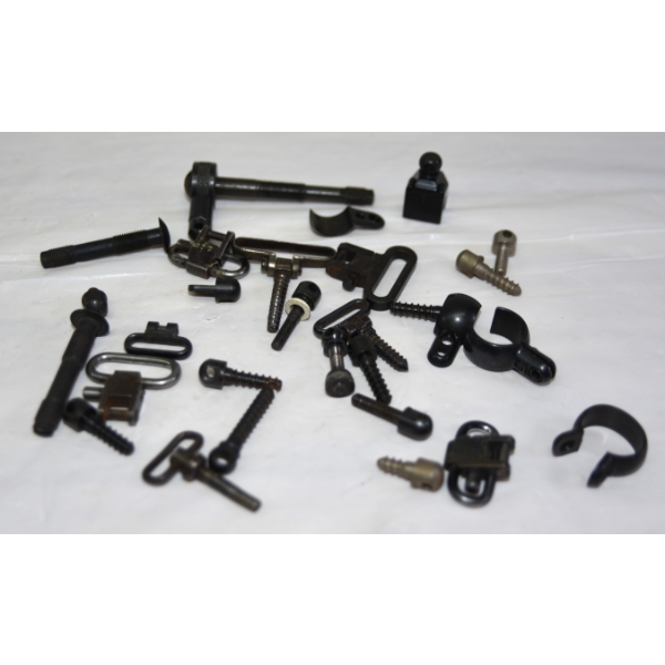 25+ Assorted Q.D. Swivels, Barrel Bands Studs etc.