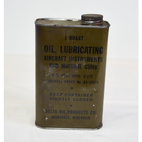1 Quart Oil, Lubricating Aircraft Instruments and Machine Guns