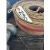 Image 2 : Vintage Woven Canvas Flat Drive Belt Roll with Red Stripe