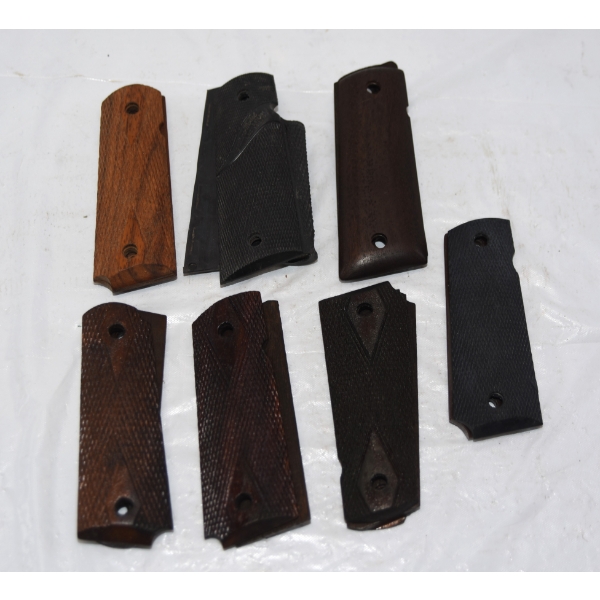 6 Pairs 1911 Handgun Grips In Various Condition