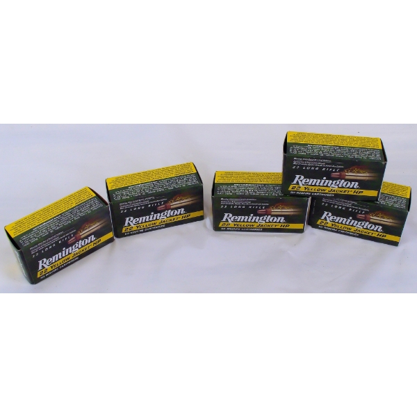 250 Rounds Remington Yellow Jacket .22LR HP Ammunition 