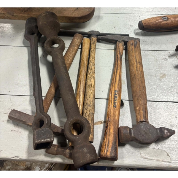 Assorted Vintage Hammers & Blacksmith Tools