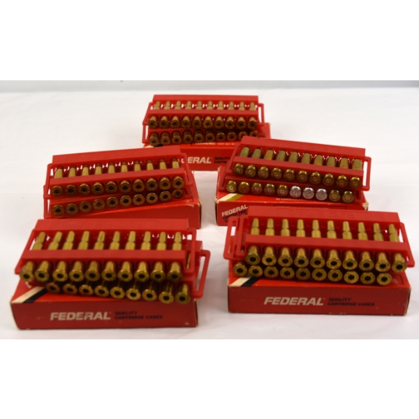 100 Pieces Assorted Brand & Caliber Shot and Unprimed Brass