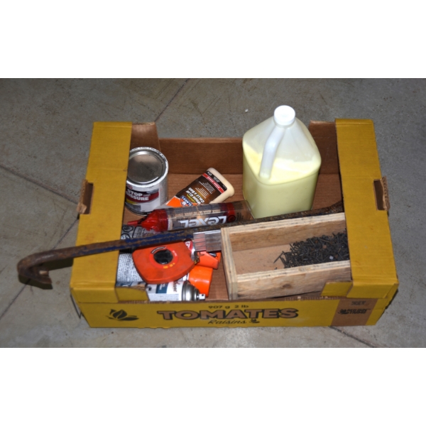 Box Lot Of Construction & Maintenance Supplies