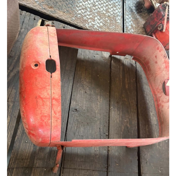 Vintage Red Tractor Front Grille Shell / Surround with Latch, Possibly Farmall