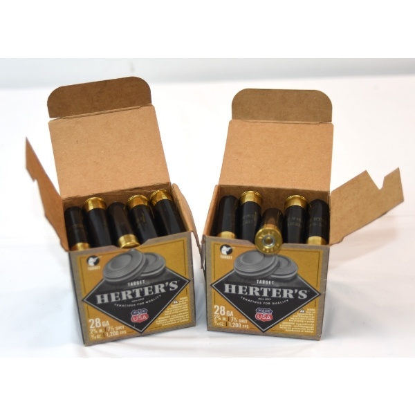 50 Rounds Herter's 28 Gauge 2 3/4 7 1/2 Shot  3/4oz. 1,200FPS Ammunition 
