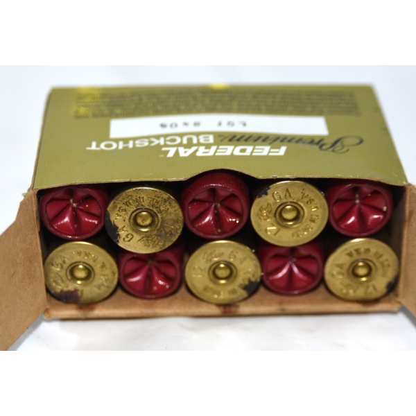 10 Rounds Federal Premium Buckshot 12ga 2-3/4" #4 Shot Ammunition 