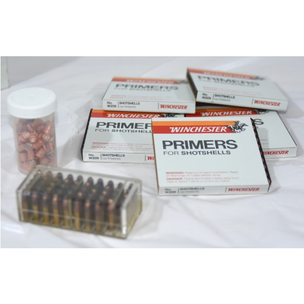 500 + Bottle 0.06KG Winchester Primers For Shot Shells & 48 Rounds .22LR Ammunition 