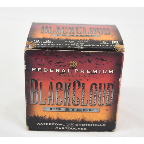 25 Rounds Federal Blackcloud 12 Gauge 3 1/2" BB Shot Ammunition