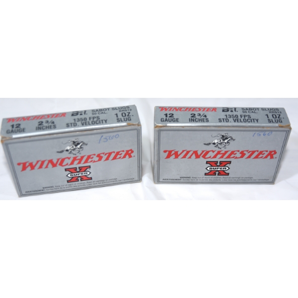 10 Rounds Winchester 12 Gauge 2 3/4" Sabot Slugs