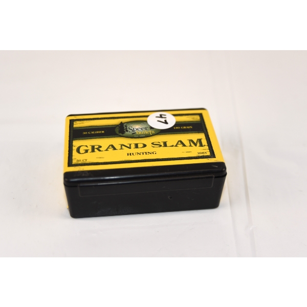 50 Pieces Speer Bullets Grand Slam 30 Cal 180gr Bullets 