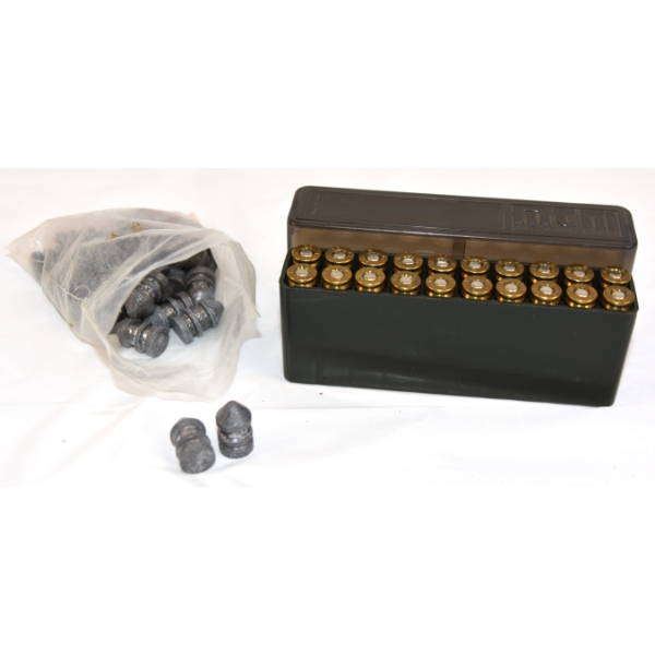 Box Lot Primed Brass & Bullets