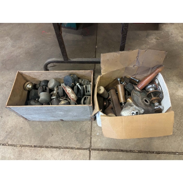 Assorted Vintage Casters & Furniture Hardware