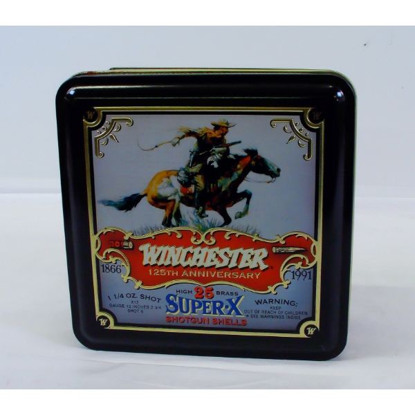 Winchester 125th Anniversary Tin w/ 25 Rounds 12 Gauge 2 3/4" #6