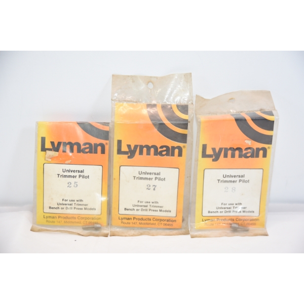 3 Assorted Lyman Universal Trimmer Pilot 