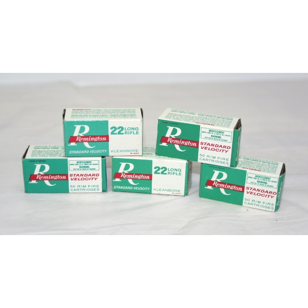 250 Rounds Remington Standard Velocity Target 22 LR Caliber Ammunition