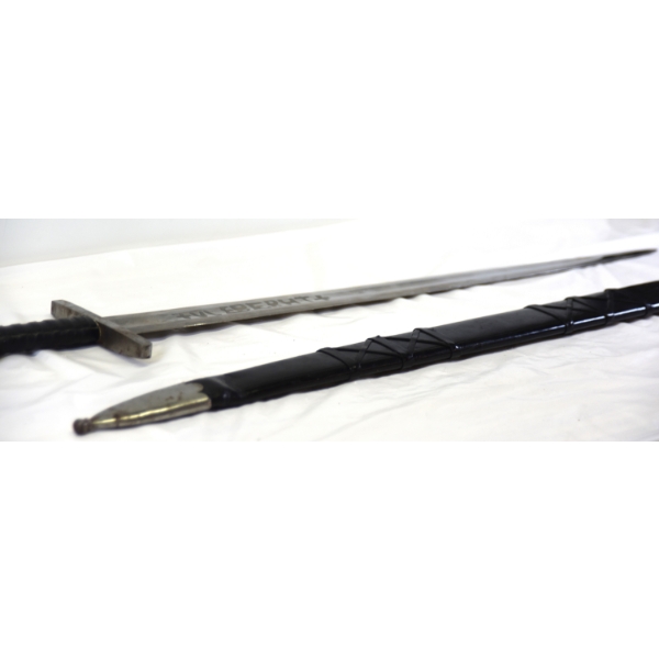 Viking Ulfberht Sword W/ Leather Wrapped Wood Scabbard