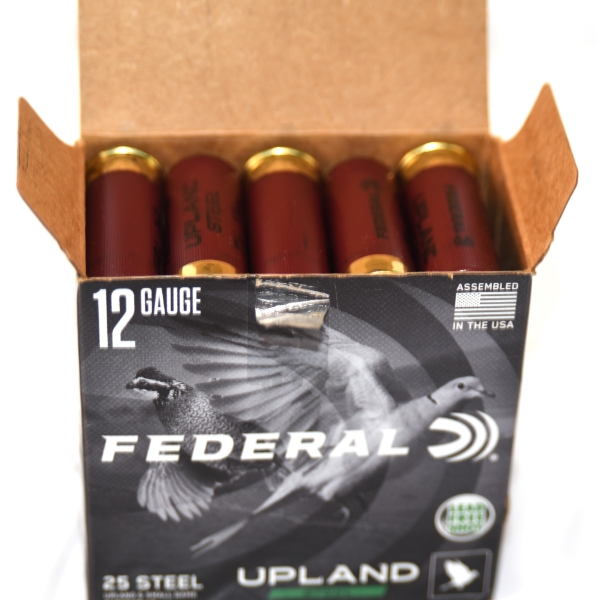 25 Rounds Federal Upland 12 Gauge 2 3/4" #7 1/2 Shot Ammunition