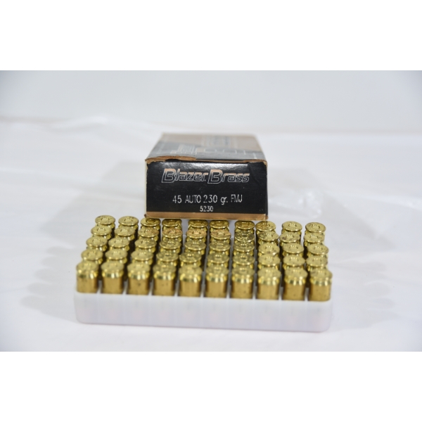 50 Rounds Blazer 45 Auto 230gr FMJ Ammunition 