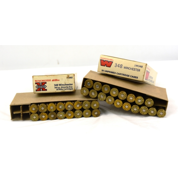 34 Rounds Winchester Western 348 Win 200gr Ammunition 