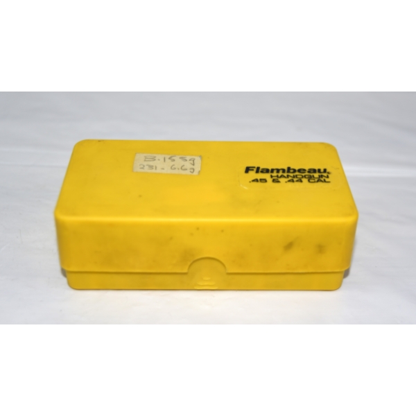 50 Rounds Assorted Brands Reloaded .357 Magnum LSWC Ammunition In Plastic Container