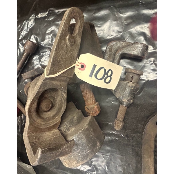 Heavy Rigging & Shop Iron Lot – Beam Clamp, Lifting Clamp, Large Hex Socket, Bolt & Bracket