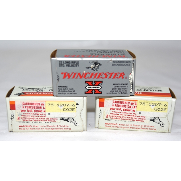 100 Rounds Win Wildcat 22 LR & 50 Rounds Winchester Super X T22 Target 22 LR