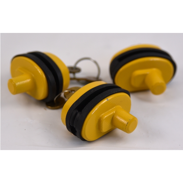 3 Yellow Gun Trigger Locks With Keys