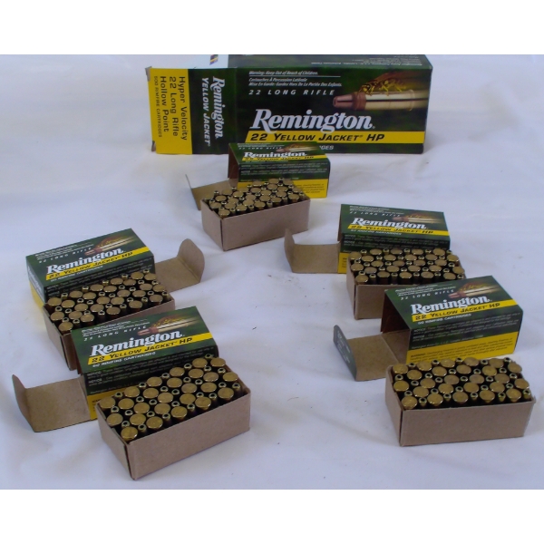 250 Rounds Remington Yellow Jacket .22LR HP Ammunition 