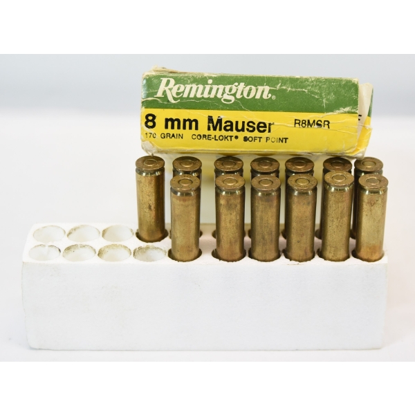 13 Rds. Remington 8mm Mauser 170gr S.P Ammunition 