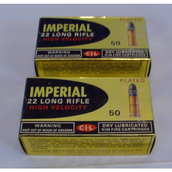100 Rounds Original Imperial 22 Long Rifle Ammunition