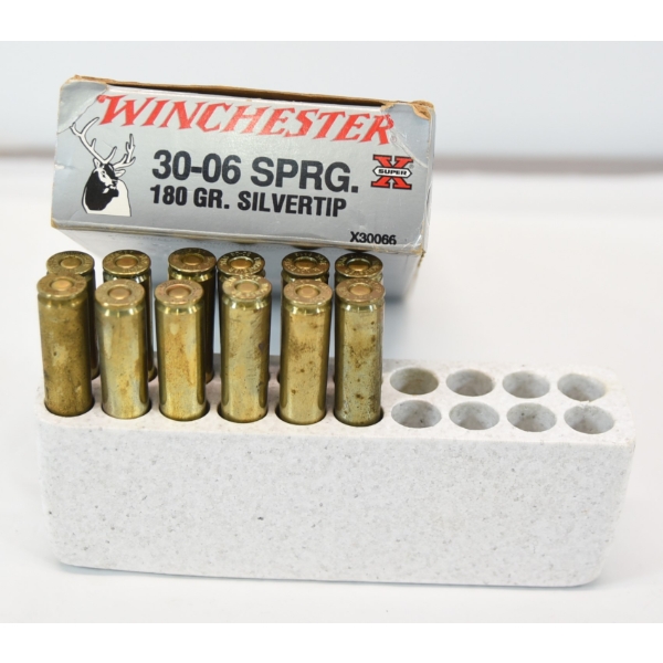 12 Rounds Winchester Super X .30-06SPRG 180 Grain Silvertip Ammunition