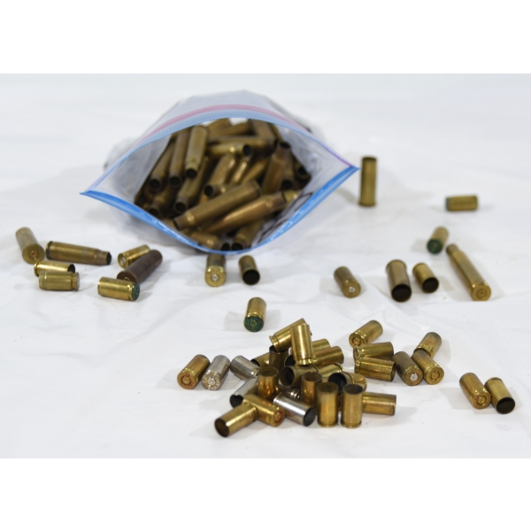 0.9 KG Bag Of Assorted Un-Primed Calibers Used Brass
