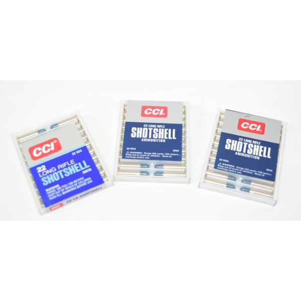 60 Rounds CCI .22 Long Rifle Shotshell Ammunition
