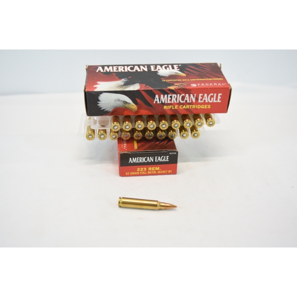 40 Rounds American Eagle 223 Rem Ammunition