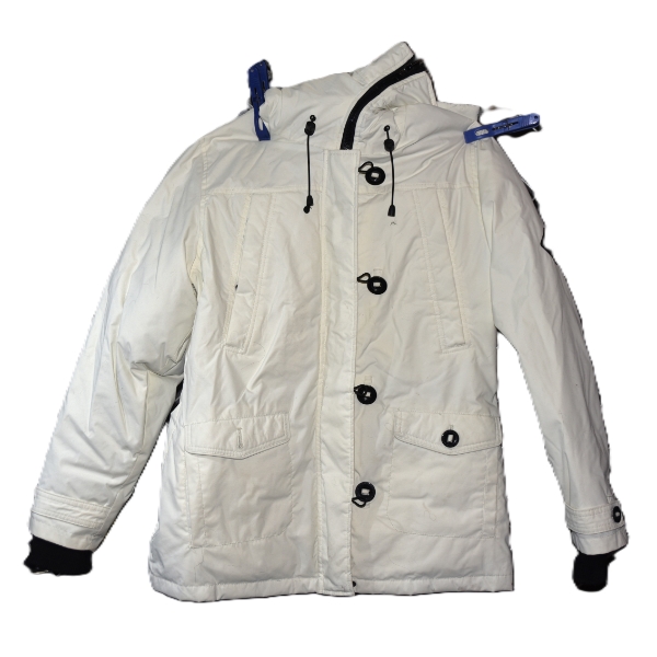 Ecko Red White Winter Jacket With Fur Hood