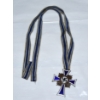 Image 1 : WWII German Mother’s Cross Medal w/ Ribbon – Blue & White Enamel