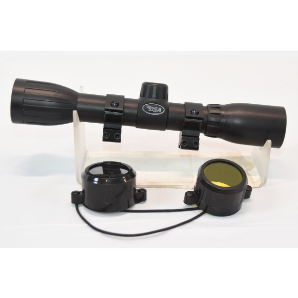 B.S.A. 4x -32 Riflescope With 3/8” Dovetail Rings 