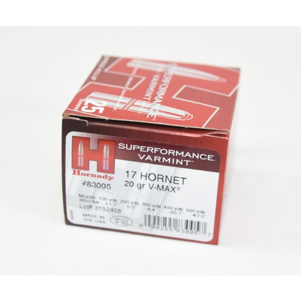 25 Rounds Hornady 17 Hornet 15.5gr NTX Ammunition