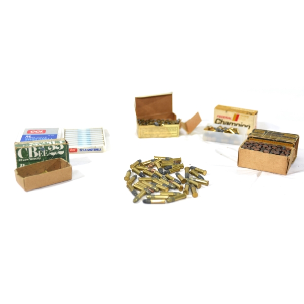 Box Lot 222 Rounds Assorted Brands .22 Caliber Ammunition